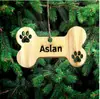Decoración de accesorios colgantes de árbol de Navidad de madera con grabado láser creativo para el hogar Decoración de Navidad chip de madera DIY