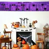 Decoraciones de Fondo de Halloween Transfronterizas, Decoraciones para Fiestas de Miedo, Banderas de Cortina de Lluvia, Pegatinas de Murciélagos y Fantasmas, Banderines de Borlas