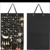 Bolsa colgante de fieltro para pinzas de pelo, pendientes y joyas; Bolsa de Almacenamiento para Colgar en la Pared para Pendientes, Collares y Accesorios