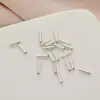 Plata de ley S925 tubo recto tubo hueco tubo facetado tubo liso de plata accesorios para joyería DIY accesorios para pulseras de cuentas materiales