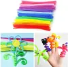 Color sólido lana empaque OPP barra retorcida raíz de lana niños hecho a mano educativo DIY enseñanza peluche al por mayor