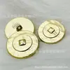 Botão de metal de alta qualidade imitação de moeda de cobre botão redondo vintage para suéter cardigã terno acessórios de vestuário simples versátil