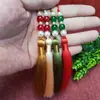 Yixiangfei 10cm borla con borlas y cuentas marcapáginas ropa infantil sombrero colgante manualidades cheongsam adornos para hombros de nube