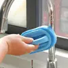 Cepillo de limpieza transfronterizo con mango, esponja para limpieza de cocina, estropajo para ollas, cepillo para lavar platos, esponja engrosada para limpiar y eliminar manchas