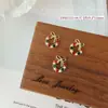 Novos Acessórios para Nail Art de Laço de Guirlanda de Natal, Liga Metálica Super Brilhante Estilo Japonês Incrustada com Diamantes e Pérolas, Decorações de Diamante para Unhas de Guirlanda