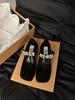 Zapatos de Noche Franceses Tacones Altos Negros Zapatos de Mujer 2025 Nuevo Primavera Otoño Invierno Elegantes Mary Jane Zapatos Pequeños de Cuero