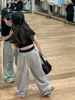 Ropa Infantil Estilo Coreano Verano 2026 Camiseta Corta para Niñas Estilo Americano con Ajuste en la Cintura, Pantalones Deportivos Rectos Dulces Frescos Retro Desgastados