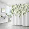 Set de cortina de baño y partición de inodoro directo de fábrica, impermeable, resistente al moho, sin perforaciones, barra curva, cortina de baño