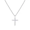 Colgante con marco de cruz de plata esterlina S925, estilo europeo y americano, cadena de clavícula, estilo retro, joyería con personalidad, accesorios que combinan con todo.