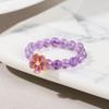 Jingdong Joias Anel de Cristal Natural Estilo Nicho High-End Anel Elástico de Bola Redonda para Mulheres Anel Pequeno da Moda