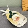Buquê Tricotado Pacote de Material DIY Rosa Tailandesa Tecido à Mão Buquê de Crochê Caseiro Pacote de Material para Tricô Flor