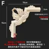 Talla en madera de Dongyang aplique de madera maciza esquina de puerta de gabinete flor celosía estilo europeo pared de fondo pieza de flor de madera adorno diagonal en stock para bodas