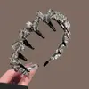 Diadema de Cristal de Lujo Ligero Coreana Peine de Pelo de Gama Alta con Dientes Diadema para Cabello Crespo Pinza Versátil para Lavar la Cara Accesorios para el Cabello para Mujer