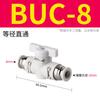 Conector Pneumático Plástico Válvula Manual Buc-8/4/6/10/12 Tubo de Ar Chave Manual Válvula de Ar Btc Válvula Esfera Bc8-02