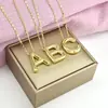 Moda Europea y Americana Transfronteriza Cadena Sencilla para Clavícula Colgante Letra Inglesa Redonda Brillante Juego de Collares