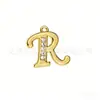 Nuevo Llavero de Metal con Incrustaciones de Diamantes de 26 Letras, Colgante para Bolso, Colgante Sencillo para Collar, Accesorios DIY, Venta al por Mayor
