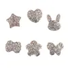 Accesorios de joyería de amor de conejo de diamantes completos de ABS, pasador de pelo hecho a mano para DIY, pendientes, accesorios para manicura, sombrero, bufanda