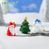 Nuevo producto transfronterizo: adorables figuras de Santa Claus y pingüinos para paisajes en miniatura, decoraciones DIY, accesorios para bolas de cristal y pequeños adornos