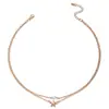 Collar de Perlas con Estrella de Cinco Puntas de Moda Estilo Coreano, Cadena Clavicular Femenina de Estrella Japonesa y Coreana, Nuevo Collar de Joyería