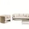 Sofá de Rattan para Exterior Nórdico Sofá de Rattan para Sala de Estar de Lazer ao Ar Livre Varanda Sofá Cadeira de Rattan Combinação Criativa de Mesa de Centro para Pátio Móveis