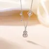 Collar Set de Colgante de Calabaza Chapado en Oro de Plata de Ley S925 Yiluyin para la Buena Fortuna y la Prosperidad, Auspicioso Nuevo Estilo Chino