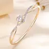 Pulsera de Moda Trendy Coreana Exquisita con Circonita Incrustada en Forma de Corazón para Mujer, Pulsera de Corazón de Lujo Ligero de Gama Alta
