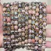6mm 8mm Pedra Natural Cristal Ágata Canto Chanfrado Quadrado DIY Pulseira Colar Acessórios de Joias Produtos Semi-Acabados Atacado