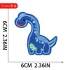Yi nian parches de tela bordados de dinosaurios para ropa infantil, parche de fieltro bordado para computadora, ropa DIY, parches bordados de dibujos animados, venta al por mayor