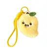 Lindo colgante de peluche de fruta, alto valor estético, decoración de bolso, juguete de muñeca, llavero coqueto, pequeño adorno