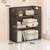 Estante de Mesa Vertical Multi-camada Rack de Armazenamento por Classificação Temática Armário de Armazenamento de Livros para Mesa de Estudante Rack de Colocação de Arquivos Escritório