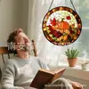 Enfeites de vidro de abóbora e frutas transfronteiriços, decorações coloridas para pendurar em casa, decorações de janela e apanhadores de sol para jardim