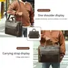 Pasta de Couro Crazy Horse Transfronteiriça para Homens Bolsa para Laptop de 16 polegadas Pasta de Couro