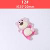 Gelo transparente gradiente bolo de sorvete urso de morango grampo de cabelo headdress feito à mão DIY cola de creme capa de celular acessórios de resina