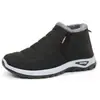 Sapatos de Algodão Plus Size Masculinos e Femininos para Cruzamento de Fronteiras Slip-on Forrados com Lã Botas de Neve Grossas e Quentes Botas Curtas de Algodão de Cano Baixo para Meia-idade e Idosos