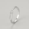 Anillo de plata esterlina S925 moderno de cruz con forma de corazón y diamantes para mujer, anillo romántico pequeño y fresco, joyería para la mano de una chica dulce