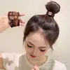 Banda de Goma Marrón Cuerda para el Cabello de Mujer Alta Elasticidad Duradera Nuevo Estilo Anillo para el Cabello Cola de Caballo Alta Cuerda para la Cabeza de Alto Sentimiento