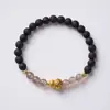 Pulseira de Contas com Design de Agarwood de Ágata Roxa Defumada Natural Novo Estilo Chinês Ano Após Ano Paz Estilo Nacional Pulseira de Fio Único Atacado