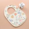 Toalha de Saliva para Bebê Gaze de Seis Camadas Babador em Forma de U Suprimentos Maternos e Infantis para Bebê Babador Infantil Algodão Puro Estilo de Pescoço Algodão Puro