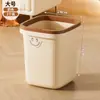 5 Tamaños de Cubos de Basura de Plástico Cuadrados para el Hogar, Papeleras de Gran Capacidad para Sala de Estar y Baño, Sin Tapa, con Aro de Prensa