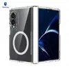 Adecuado para funda de teléfono Samsung Zfold8, funda lateral magnética transparente dos en uno zflip8, funda protectora anticaídas para pantalla plegable