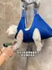 Lavado de patas de perro hamaca para aseo de gatos para perros pequeños y medianos corte de uñas bolsa de fijación colgante suministros para mascotas
