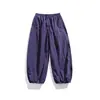 Pantalones Deportivos Casuales Ligeros Funcionales Pierna Ancha Black Fleet Estilo Delgado Primavera y Verano para Hombres y Mujeres con Cordón Holgados de Pierna Recta