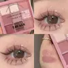DIKALU paleta de sombras de ojos acrílica transparente de nueve colores, nueve compartimentos, nacarado, mate, colores tierra, paleta de sombras de ojos barata de 9 colores