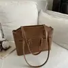 Bolsas para Mulheres 2026 Nova Moda Europeia e Americana Bolsa de Ombro para Mulheres Grande Capacidade Bolsa Tote Retrô para Mulheres Bolsa Simples para o Dia a Dia