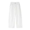 Jeans Anchos de Pierna Recta Ligeramente Curva para Mujer Hys/2026 Estilo Nuevo de Primavera y Tacto Suave de Lino-Algodón