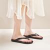 Chinelos Minimalistas Casuais Versáteis de Bico Redondo com Solas Grossas para Mulheres, Adequados para Uso Externo no Verão e Calçados de Praia