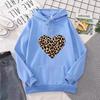 Sudadera con capucha de primavera y otoño 2025, con estampado de corazón, corte holgado, forro polar, top grueso para mujer, venta al por mayor de moda