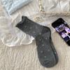 Nuevos calcetines de malla finos para primavera y verano 2025 con lazo pequeño, sin costuras, versátiles, estilo coreano Dongdaemun, calcetines tipo calcetín para niños