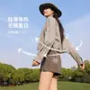 [Processamento Personalizado] Camisa Feminina de Designer Curta com Proteção Solar, Roupa com Sensação de Gelo para Proteção Solar, Jaqueta Leve e Solta com Proteção Solar
