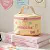 Bolsa de Maquillaje Personalizada con Estampado de Flores Ins Bolso Lindo Femenino con Corazón Portátil de Gran Capacidad Neceser para Artículos de Tocador y Maquillaje